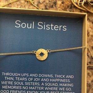 Soul sister gold tone necklace